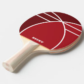 Tones of Red Personalized Ping Pong Paddle 卓球ラケット (正面アングル)
