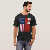 Tonga Tongan American Flags Proud USA Tonga Tシャツ (正面フル)