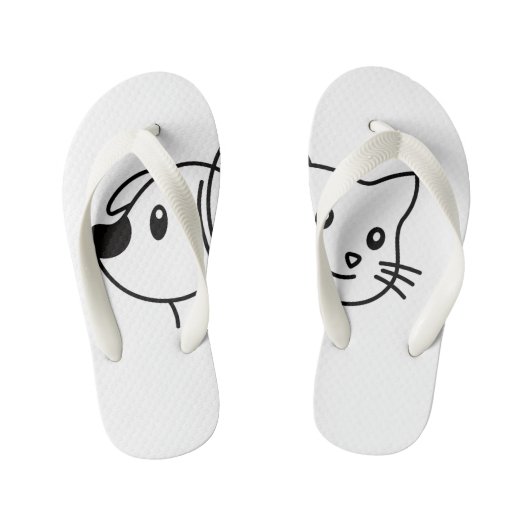 Tongs cat& dog pour vacance new DESGIN  キッズビーチサンダル (フットベッド)