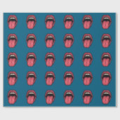 TONGUE LIPS FUNNY WRAPPING PAPER ラッピングペーパー (フラット)