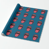 TONGUE LIPS FUNNY WRAPPING PAPER ラッピングペーパー (アンロールド)