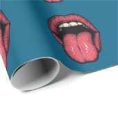 TONGUE LIPS FUNNY WRAPPING PAPER ラッピングペーパー (ロールコーナー)