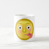 Tongue Out Emoji Funny Goofy Face コーヒーマグカップ (中央)