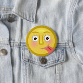 Tongue Out Emoji Funny Goofy Face 缶バッジ (インサイチュ)