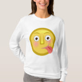 Tongue Out Emoji Funny Goofy Face Tシャツ (正面)