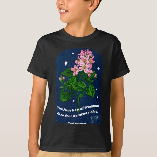 Toni Morrison自由の機能は自由である Tシャツ (正面)