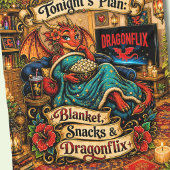 Tonight Blanket Snacks Dragonflix 冗談赤竜 フリースブランケット