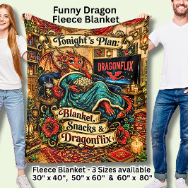 Tonight Blanket Snacks Dragonflix 冗談赤竜 フリースブランケット