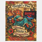 Tonight Blanket Snacks Dragonflix 冗談赤竜 フリースブランケット (正面)