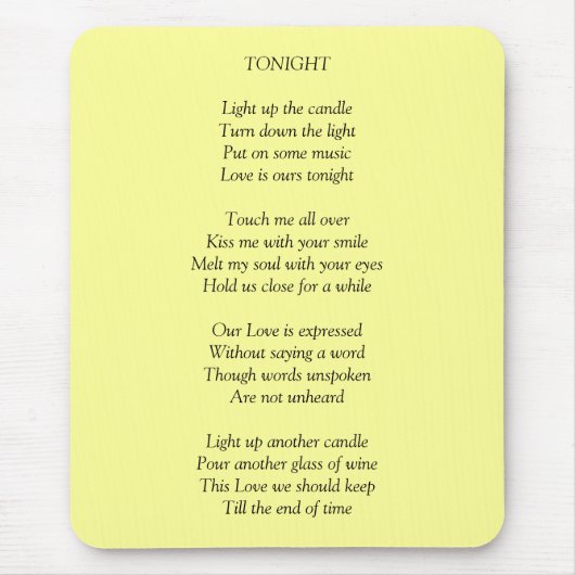 TONIGHT/Love マウスパッド (正面)