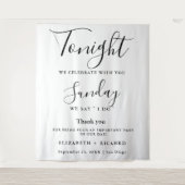 Tonight we celebrate wedding rehearsal dinner sign タペストリー (正面)