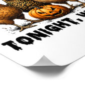 Tonight We Fly Halloween Chicken Fall Farm Animals ポスター (角)
