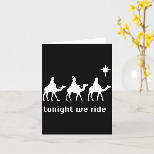 Tonight We Ride, 3 Wise Men, Funny Christian Chris カード (黄色い花)