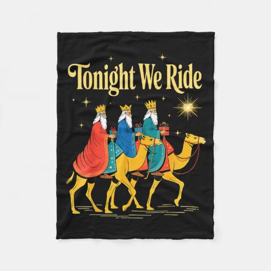 Tonight We Ride Christmas, 3 Wise Men, Christian C フリースブランケット (正面)