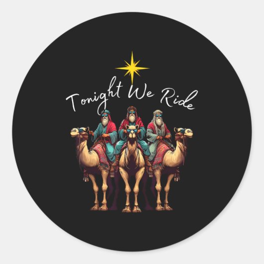 Tonight We Ride Christmas, 3 Wise Men, Christian C ラウンドシール (正面)