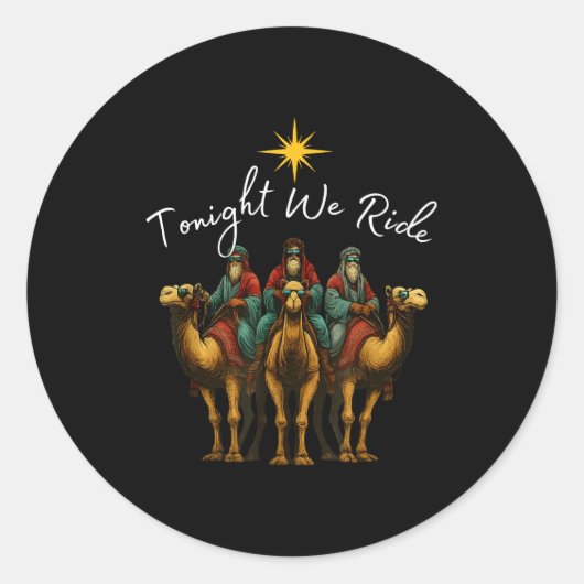 Tonight We Ride Christmas, 3 Wise Men, Christian C ラウンドシール (正面)
