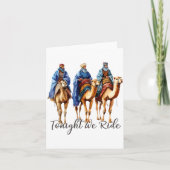 Tonight We Ride Christmas, 3 Wise Men Funny Christ カード (正面)
