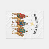 Tonight We Ride Christmas, 3 Wise Men Funny Christ フリースブランケット (正面(横))
