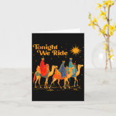 Tonight We Ride Three Wise Christmas Nativity Chri カード (黄色い花)
