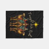 Tonight We Ride Three Wise Men Christmas Nativity  フリースブランケット (正面(横))