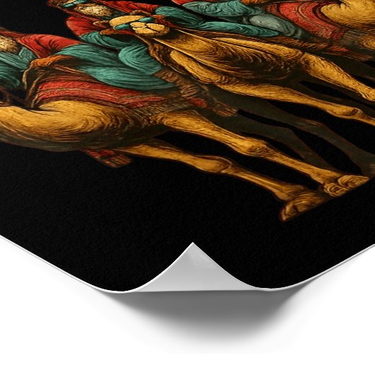 Tonight We Ride Three Wise Men Christmas Nativity  ポスター (角)