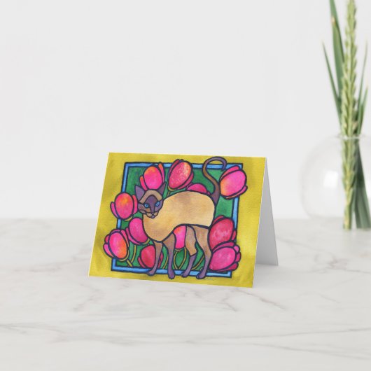 Tonkineseおよびチューリップ カード (正面)