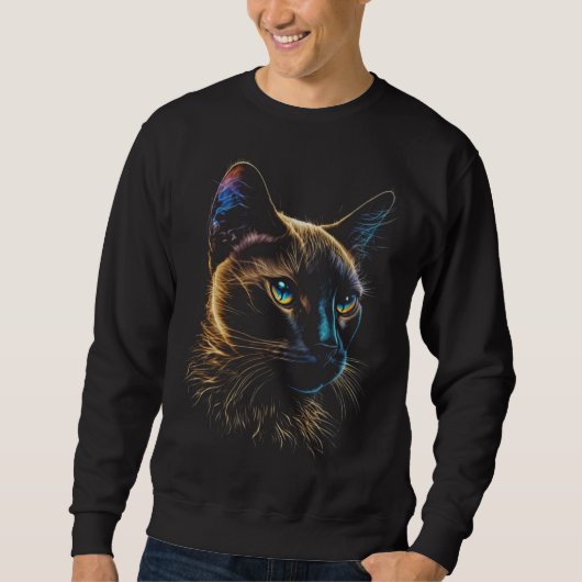 Tonkinese  Colorful graphic Cat Dad Mom Men Women スウェットシャツ (正面)