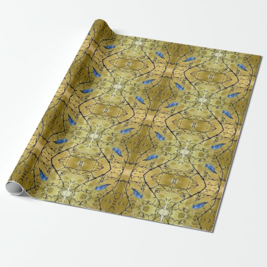 Tonkinson - Bluebird ii gold gift wrap Cadeaupapie ラッピングペーパー (アンロールド)