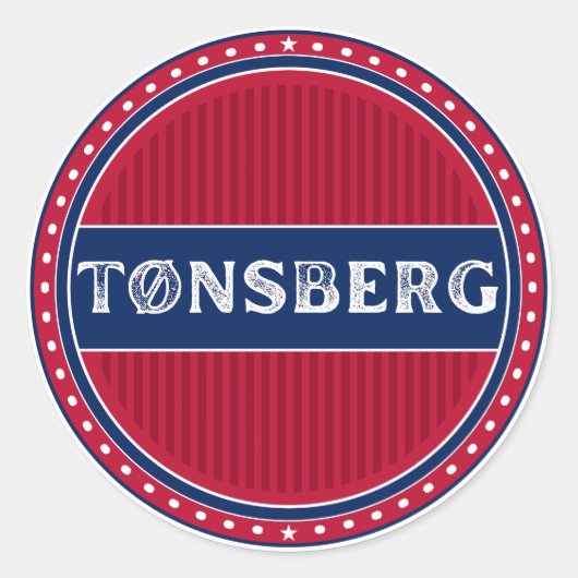 Tønsberg City Pride Emblem – Norwegian Identity ラウンドシール (正面)