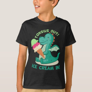 Tonsillectomyの外科扁桃腺のアイスクリーム Tシャツ