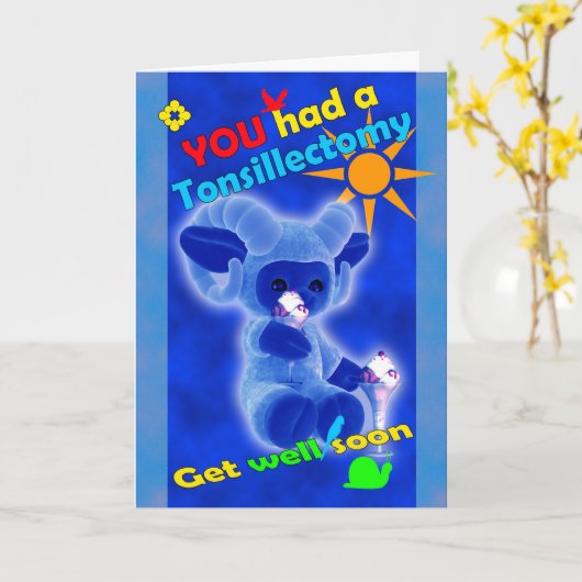 Tonsillectomyをすぐによく得てもらいました カード (黄色い花)