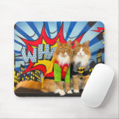 TonyとTeddy Catマウスパッド マウスパッド (マウス)