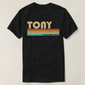 TONYネームパーソナライズされたレトロヴィンテージ80s 90s誕生 Tシャツ (デザイン正面)