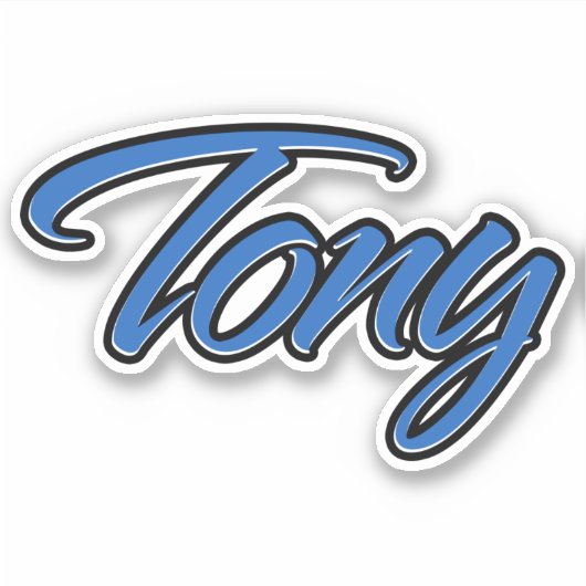 Tony Name blue Aufkleber Sticker Stickerset シール (正面)