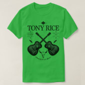 Tony Riceアコースティックギターヴィンテージロゴ Tシャツ (デザイン正面)