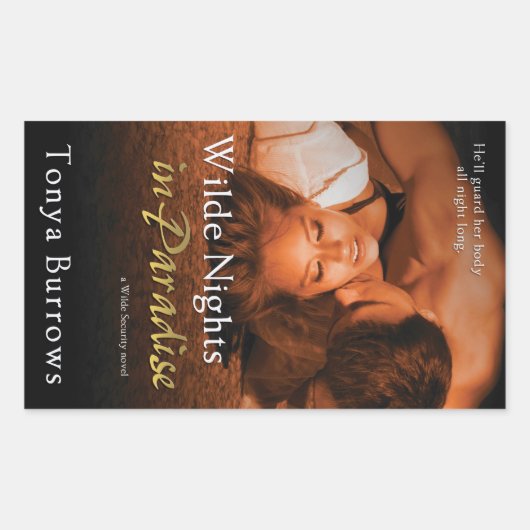 Tonyaバローズ著楽園のWilde夜 長方形シール (正面)