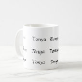 Tonya、Tonya、Tonya、Tonya、Tonya、Tonya、Tonya… コーヒーマグカップ (正面左)