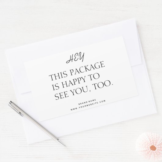 Tooパッケージのビジネスステッカーを見て嬉しい 長方形シール (封筒)