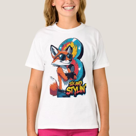 Too クール At Six – アーバンキツネ誕生日Vibes Tシャツ (正面)