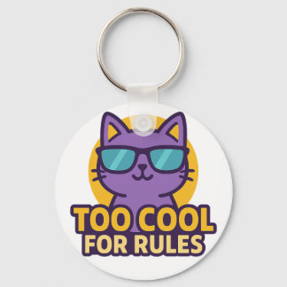 Too クール Rules Cartoon Animalボタン キーホルダー
