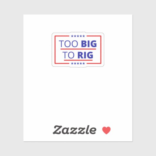 Too Big To Rig Trump引用文2024 USA America シール (シート)