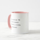 Too Blessed Happy Humorous Two-Tone Mug マグカップ (正面左)