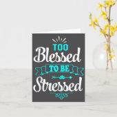 Too Blessed To Be Stressed, Motivation , Yoga Tee カード (黄色い花)