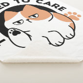 Too Bored to Care – Funny Grumpy Cat Quote シェルパブランケット (3/4)