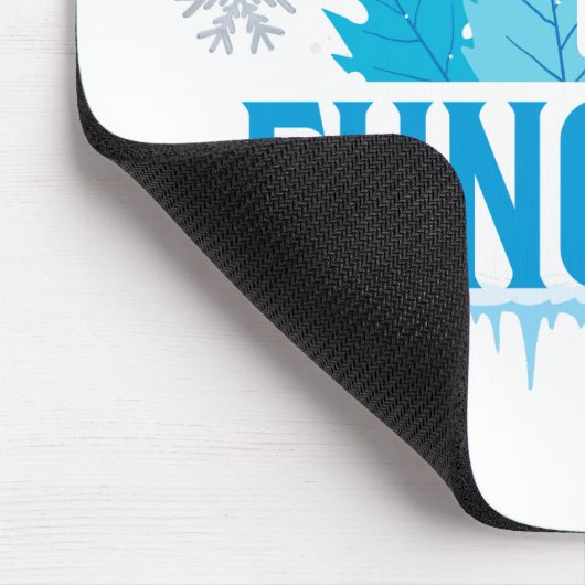 Too Cold to Function Funny Winter Quote マウスパッド (コーナー)