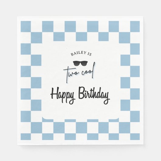 Too Cool 2歳の誕生日  スタンダードランチョンナプキン (正面)