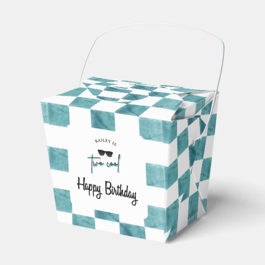 Too Cool 2nd Birthday Favor Box フェイバーボックス (正面サイド)