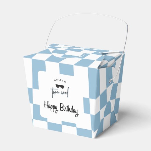 Too Cool 2nd Birthday Favor Box フェイバーボックス (正面サイド)