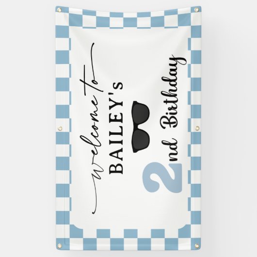 Too Cool 2nd Birthday Welcome Banner 横断幕 (縦)