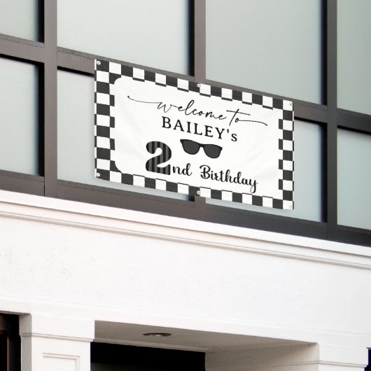 Too Cool 2nd Birthday Welcome Banner 横断幕 (ビルの外側)